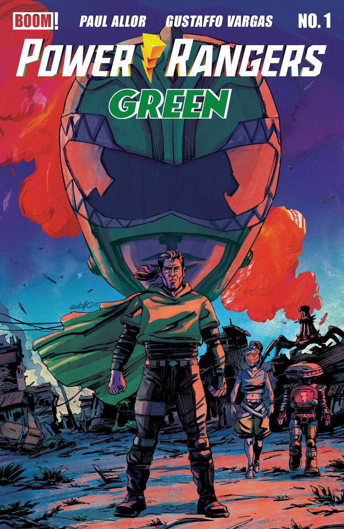 POWER RANGERS GREEN #1 B VAR DRESSED VARGAS CVR B