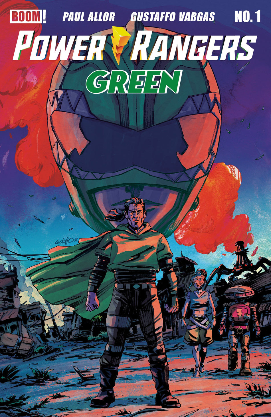 POWER RANGERS GREEN #1 B VAR DRESSED VARGAS CVR B