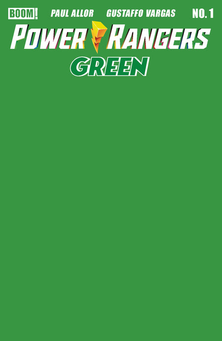 POWER RANGERS GREEN #1 E GREEN BLANK SKETCH VAR CVR E