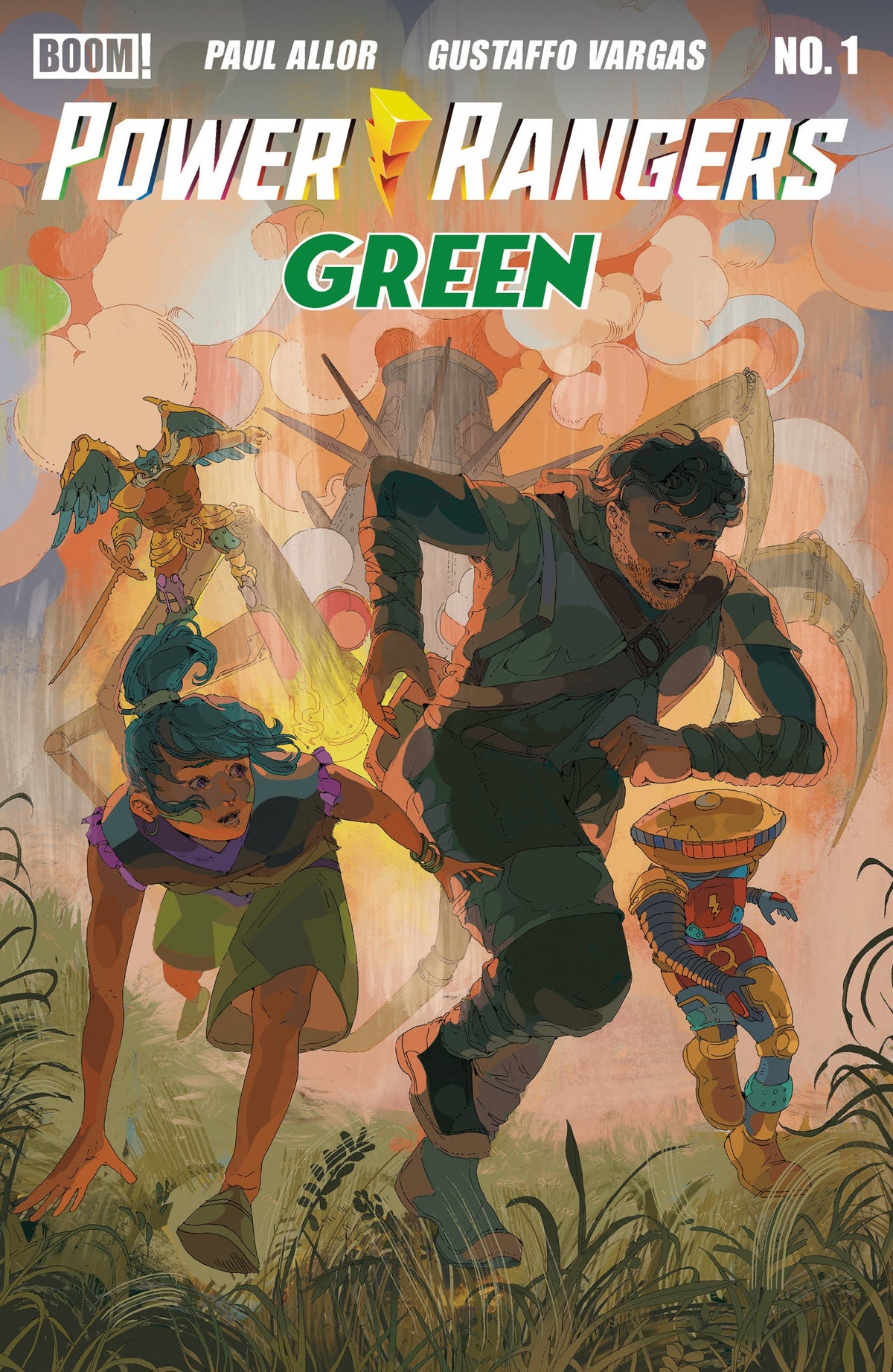 POWER RANGERS GREEN #1 M FOC REVEAL VAR DRESSED LEE CVR C