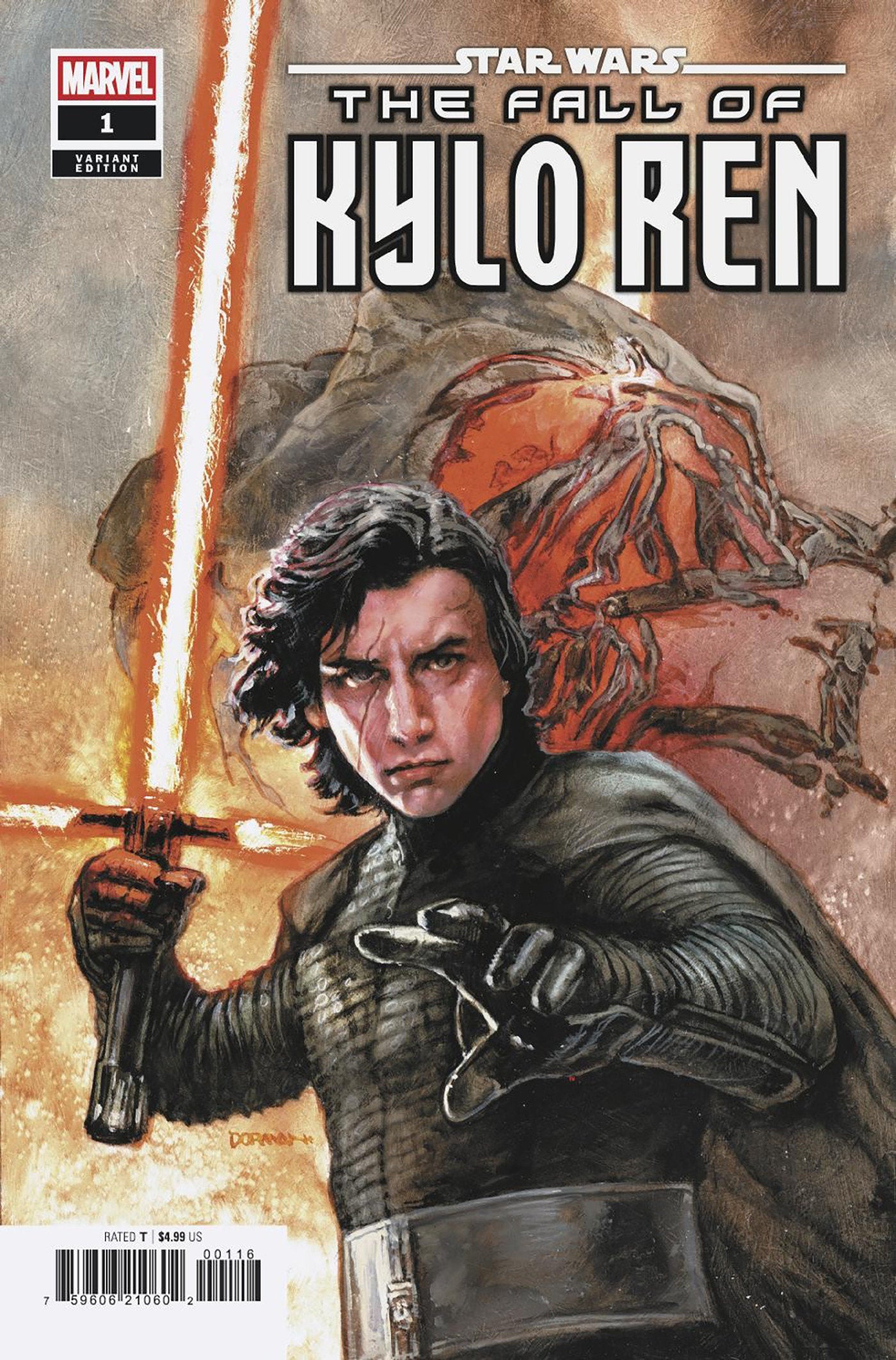 STAR WARS THE FALL OF KYLO REN #1 DAVE DORMAN VAR 1:25 INCV