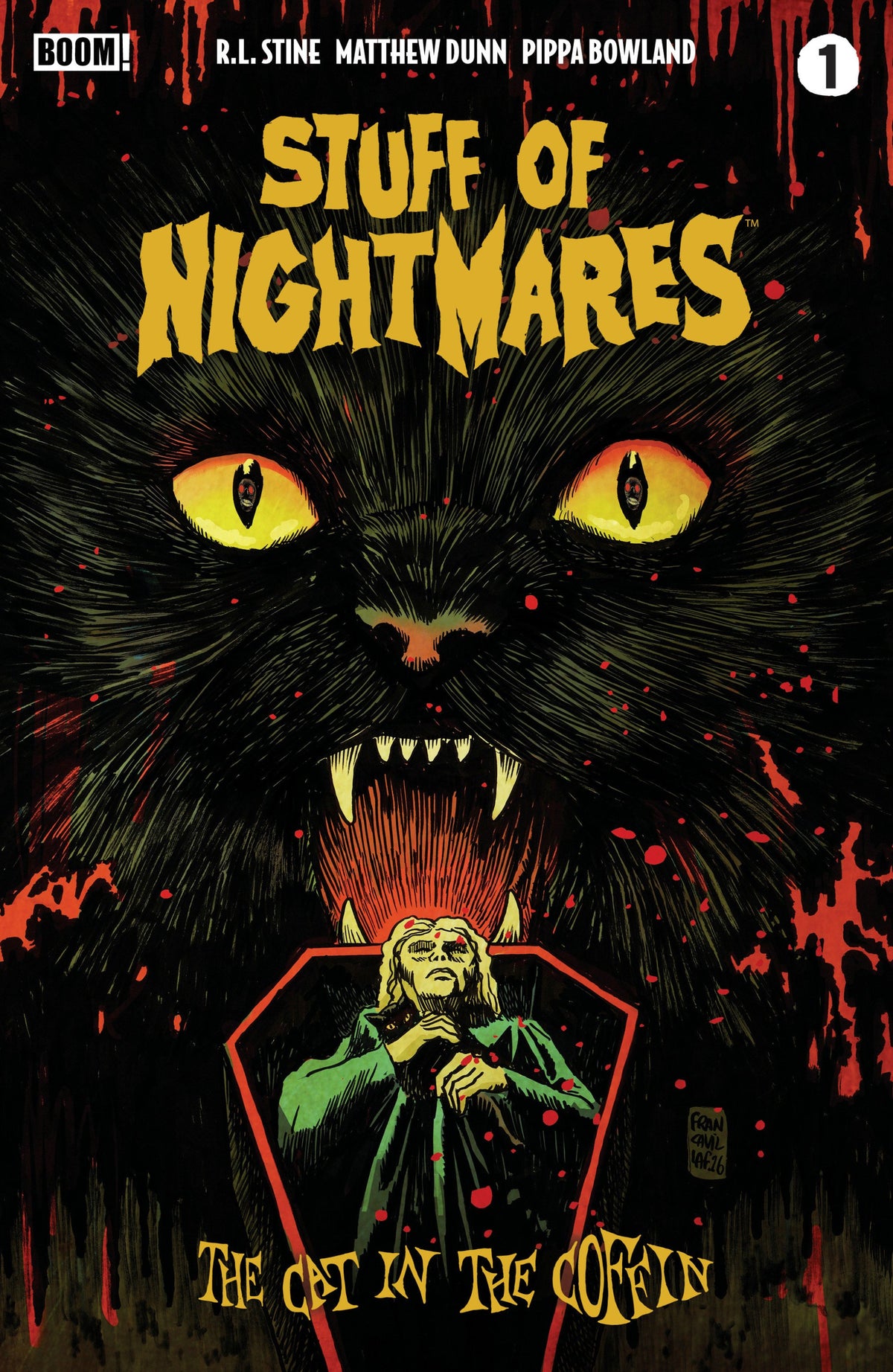 STUFF OF NIGHTMARES THE CAT IN THE COFFIN #1 A MAIN DRESSED FRANCAVILLA CVR A