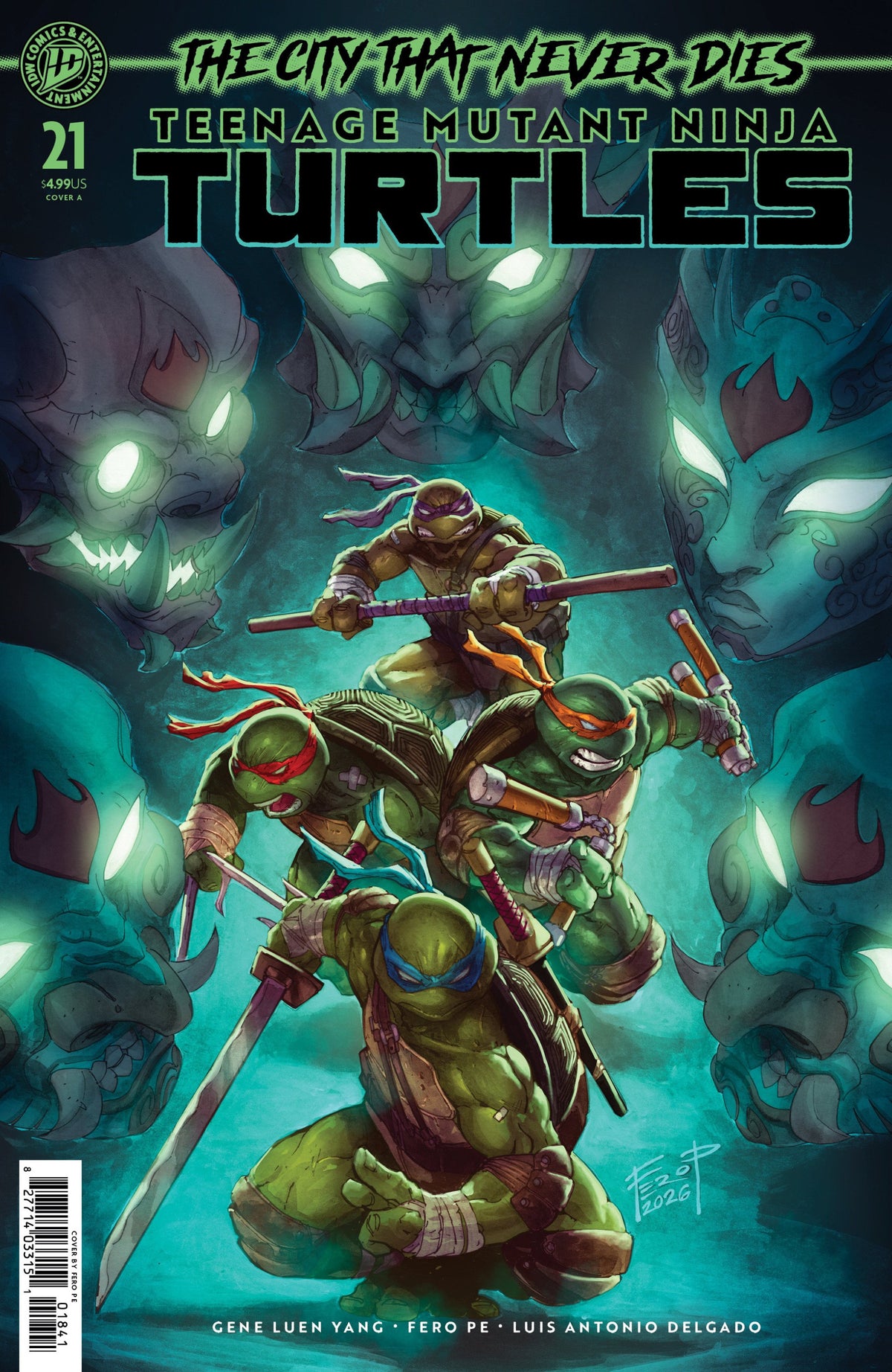 TEENAGE MUTANT NINJA TURTLES #21 COVER A PE CVR A
