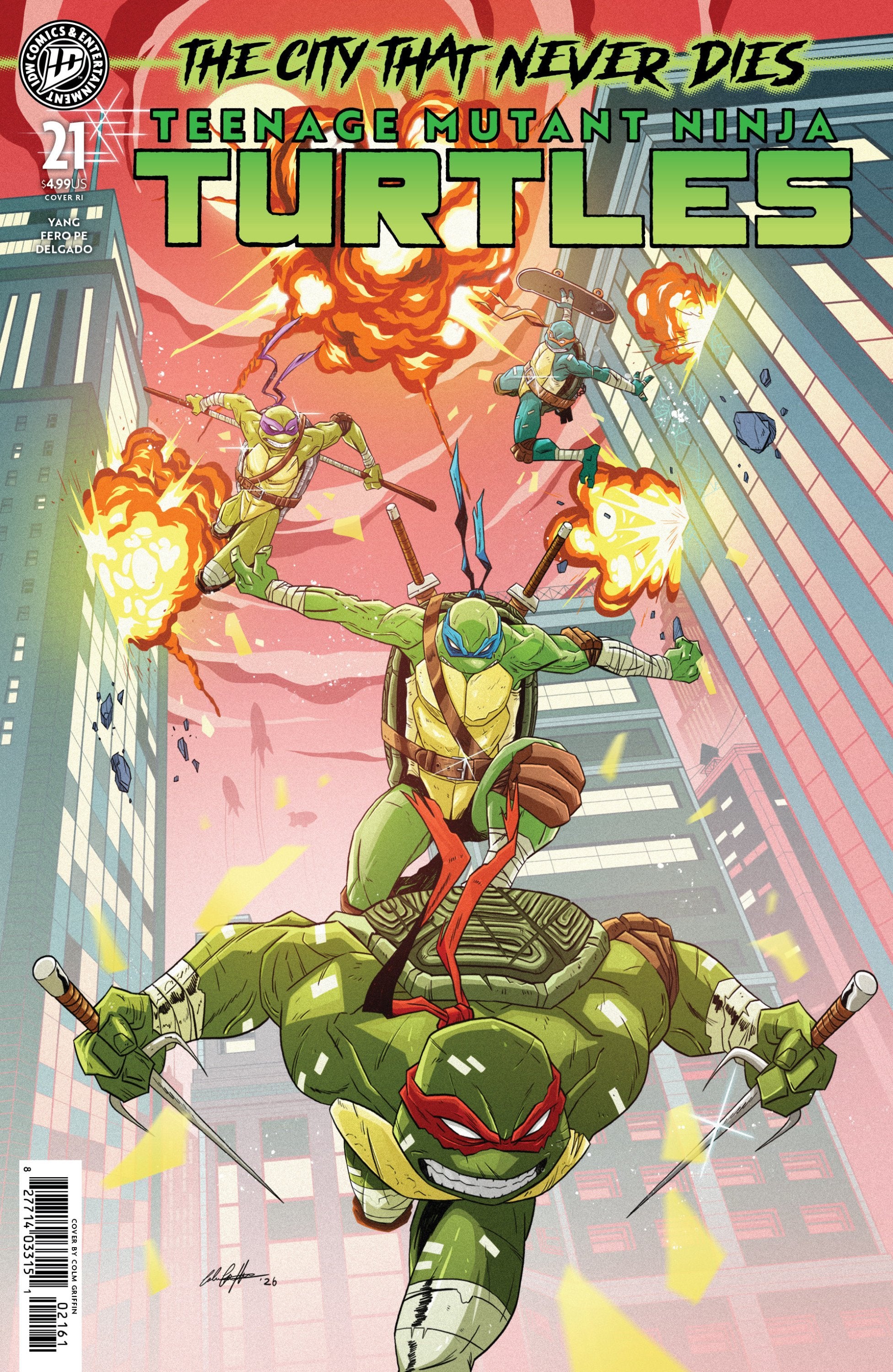 TEENAGE MUTANT NINJA TURTLES #21 VAR RI 25 GRIFFIN CVR F 1:25 INCV