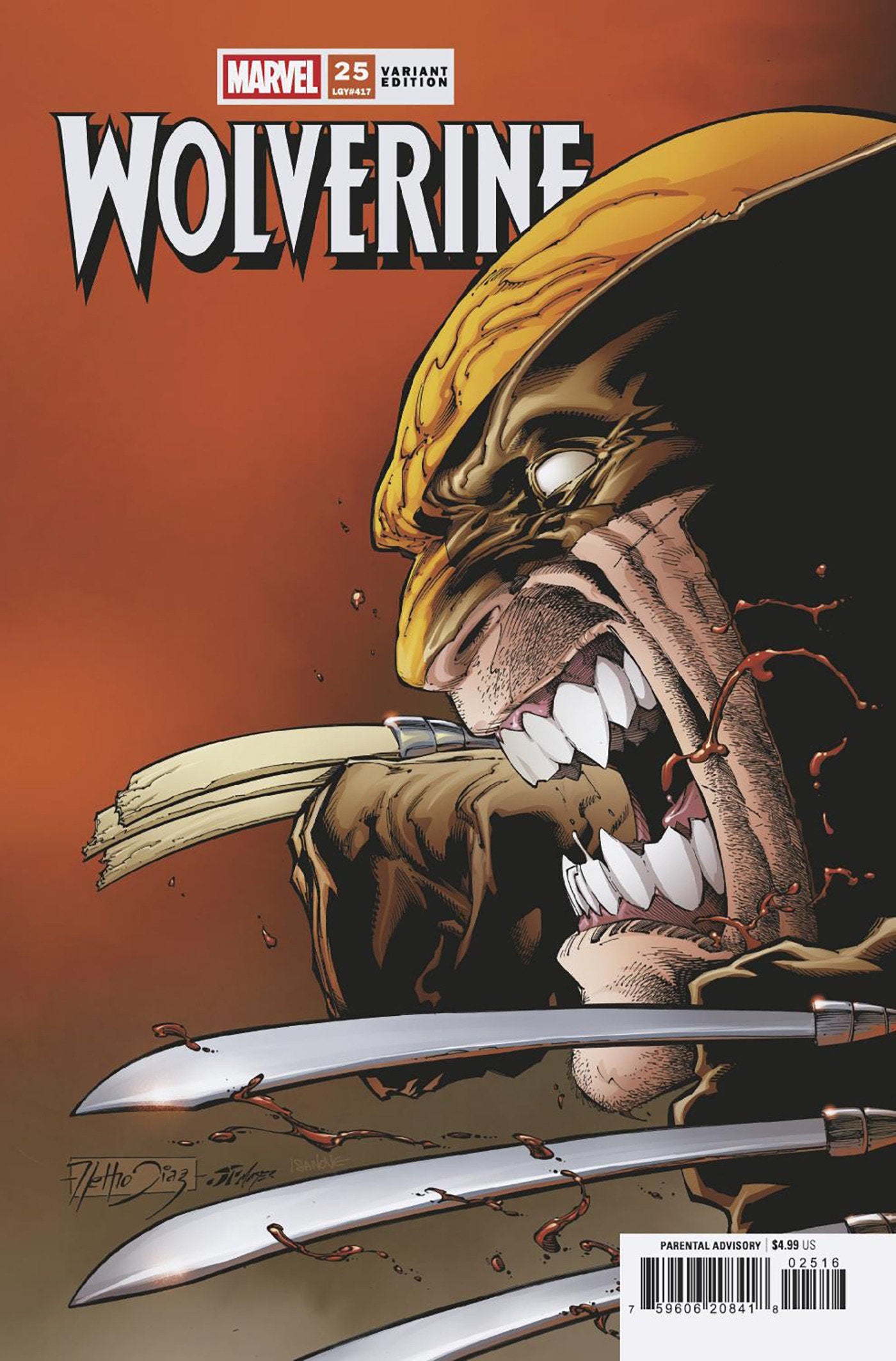 WOLVERINE #25 NETHO DIAZ VAR 1:25 INCV