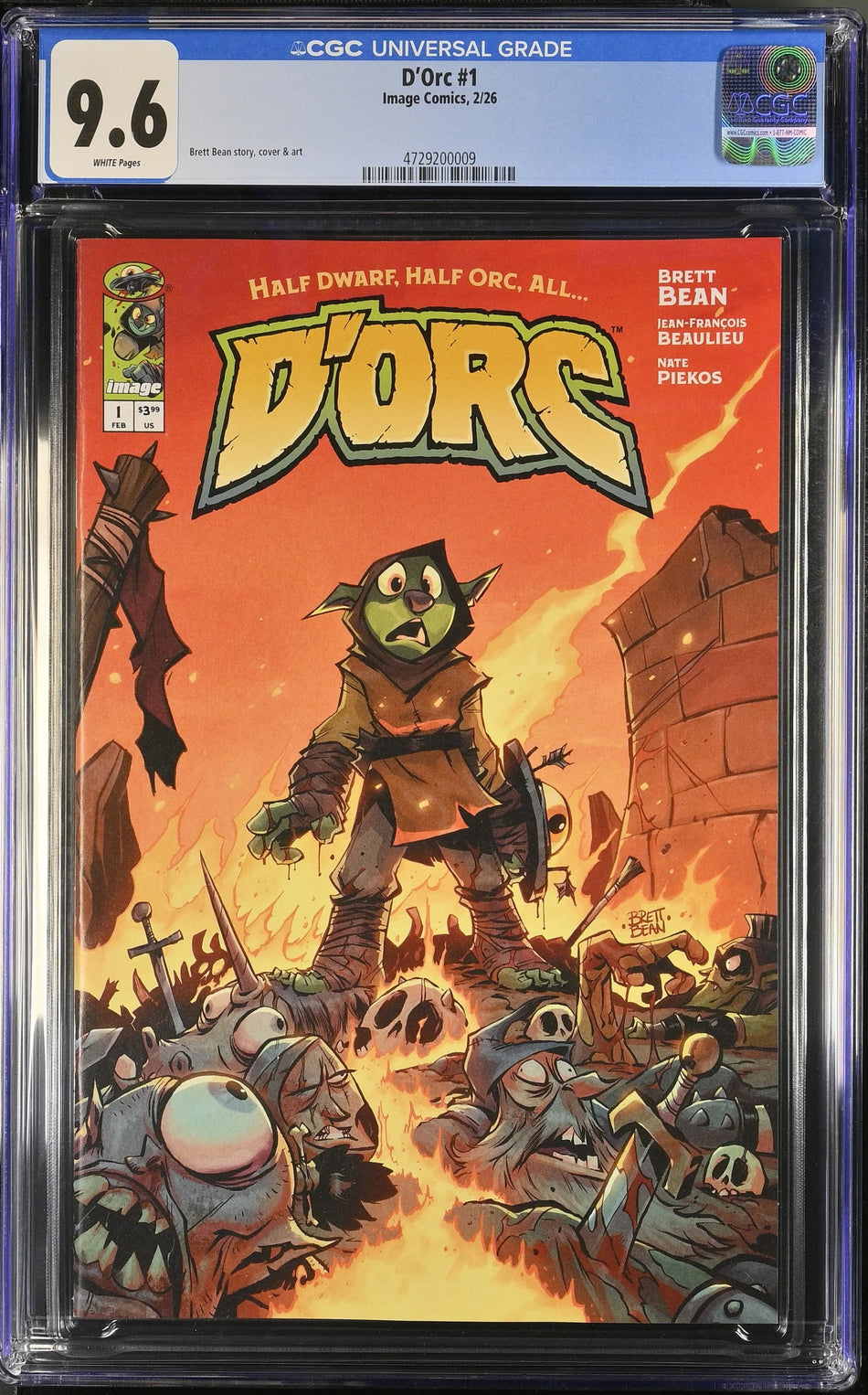 CGC 9.6 Dorc #1 CVR A Brett Bean