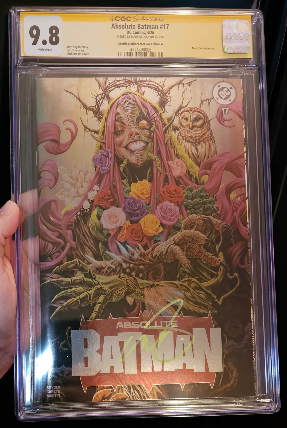 Absolute Batman #17 Mark Brooks MegaCon FOIL Exclusive Limited to 600 Copies 1st Absolute Poison Ivy SIGNED BY MARK BROOKS