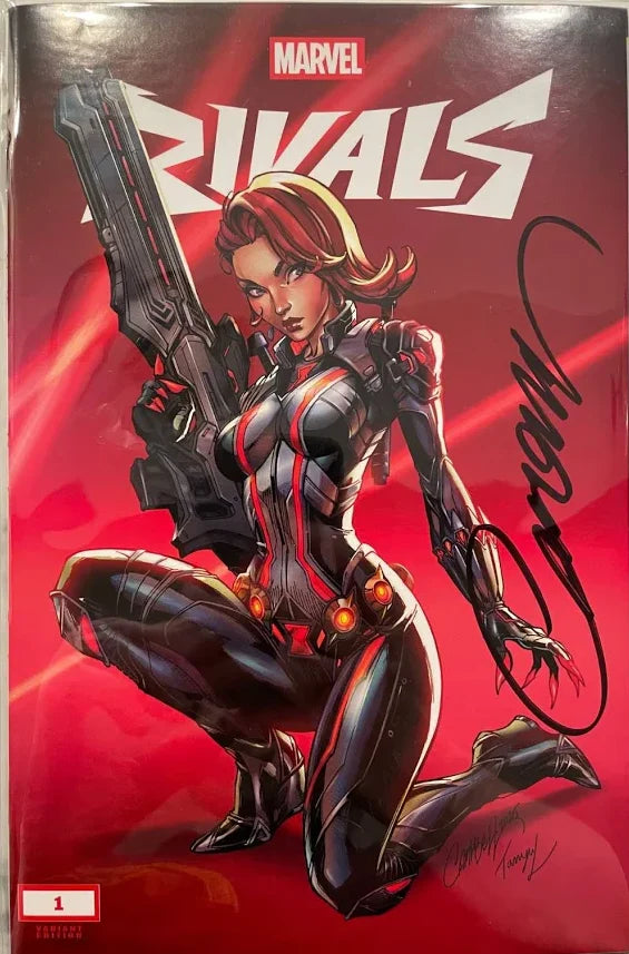 Marvel Rivals: Ignite #1 SIGNED J. Scott Campbell Webstore Black Widow Variant
