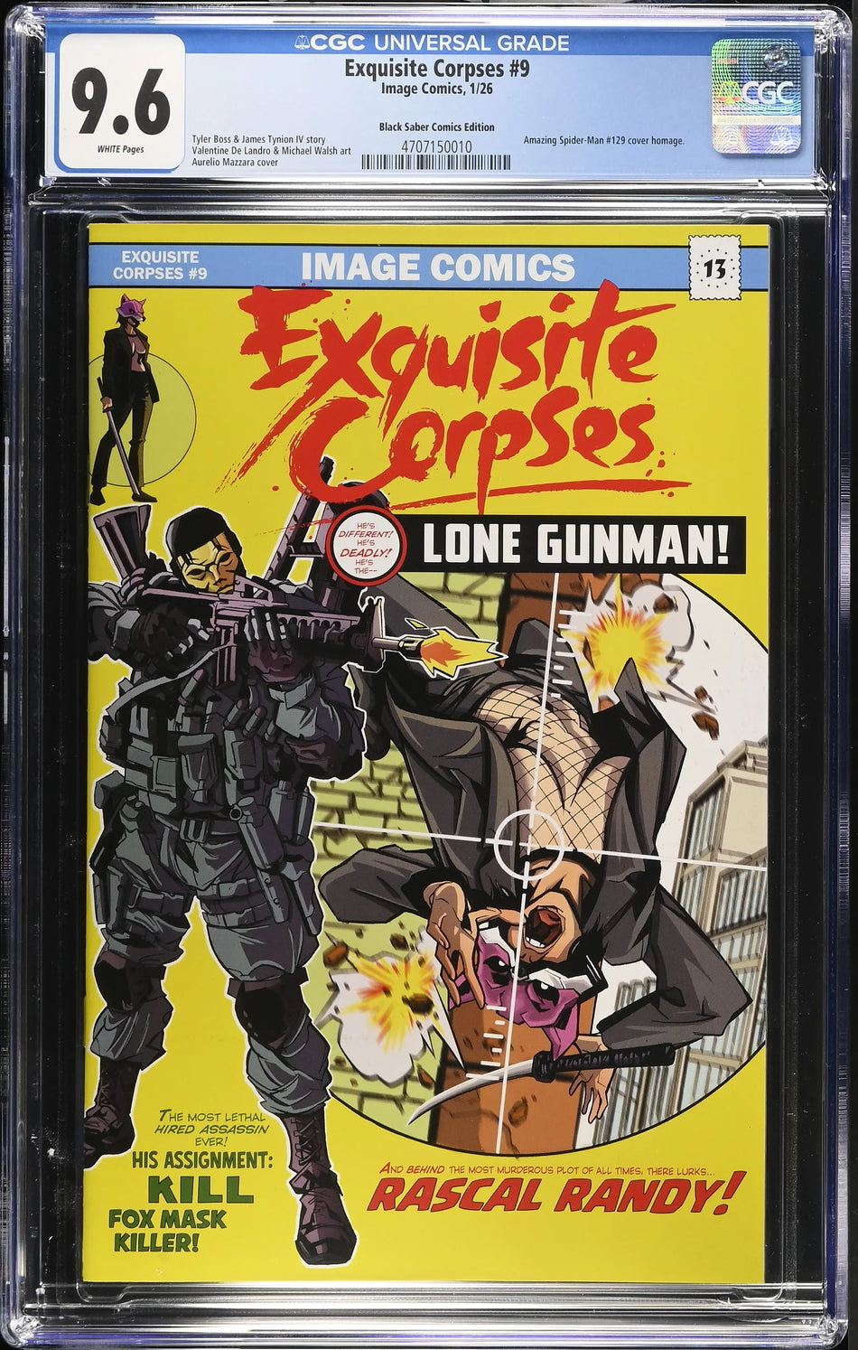 CGC 9.6 Exquisite Corpses #9 Exclusive ASM #129 Homage LIMITED 350 - CGC 9.6 #4707150010