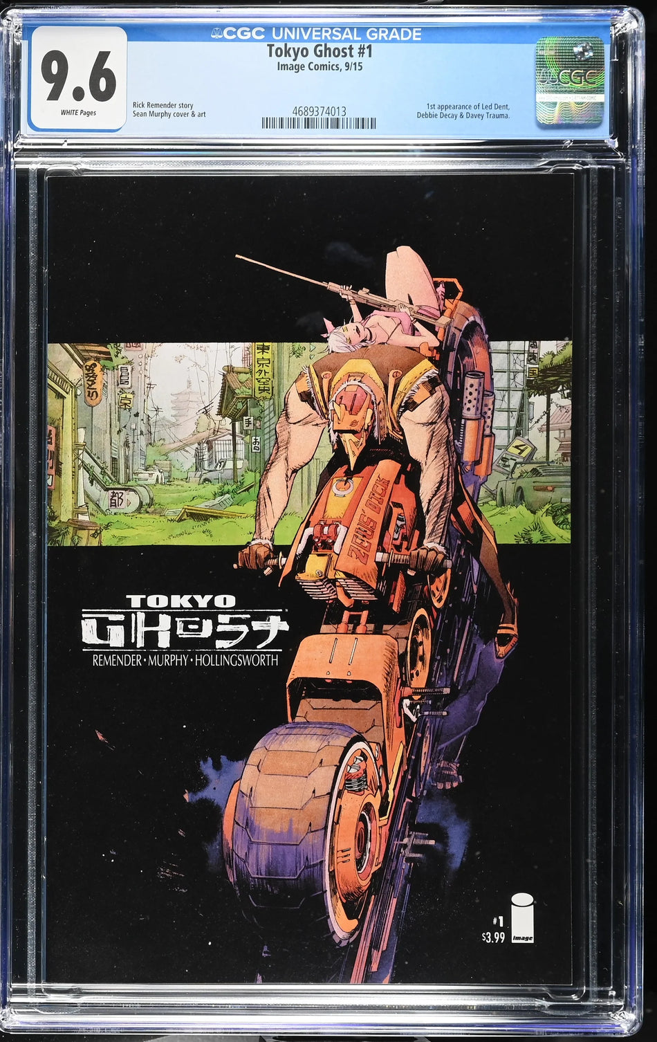 CGC 9.6 Tokyo Ghost #1 1st appearance of Led Dent, Debbie Decay & Davey Trauma