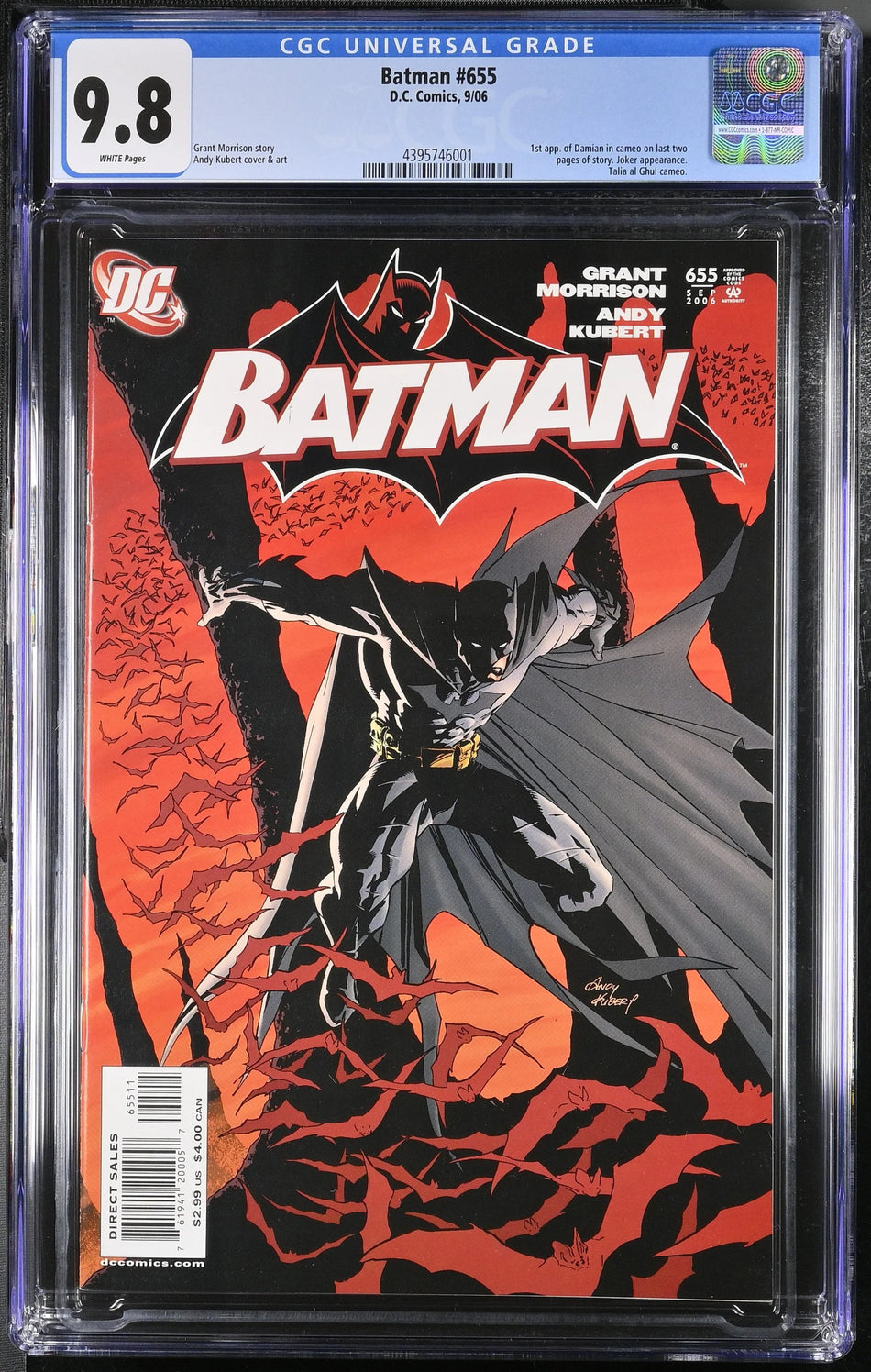 CGC 9.8 Batman #655 1st Appearance of Damian in cameo on last two pages of story. Joker appearance. Talia al Ghul cameo