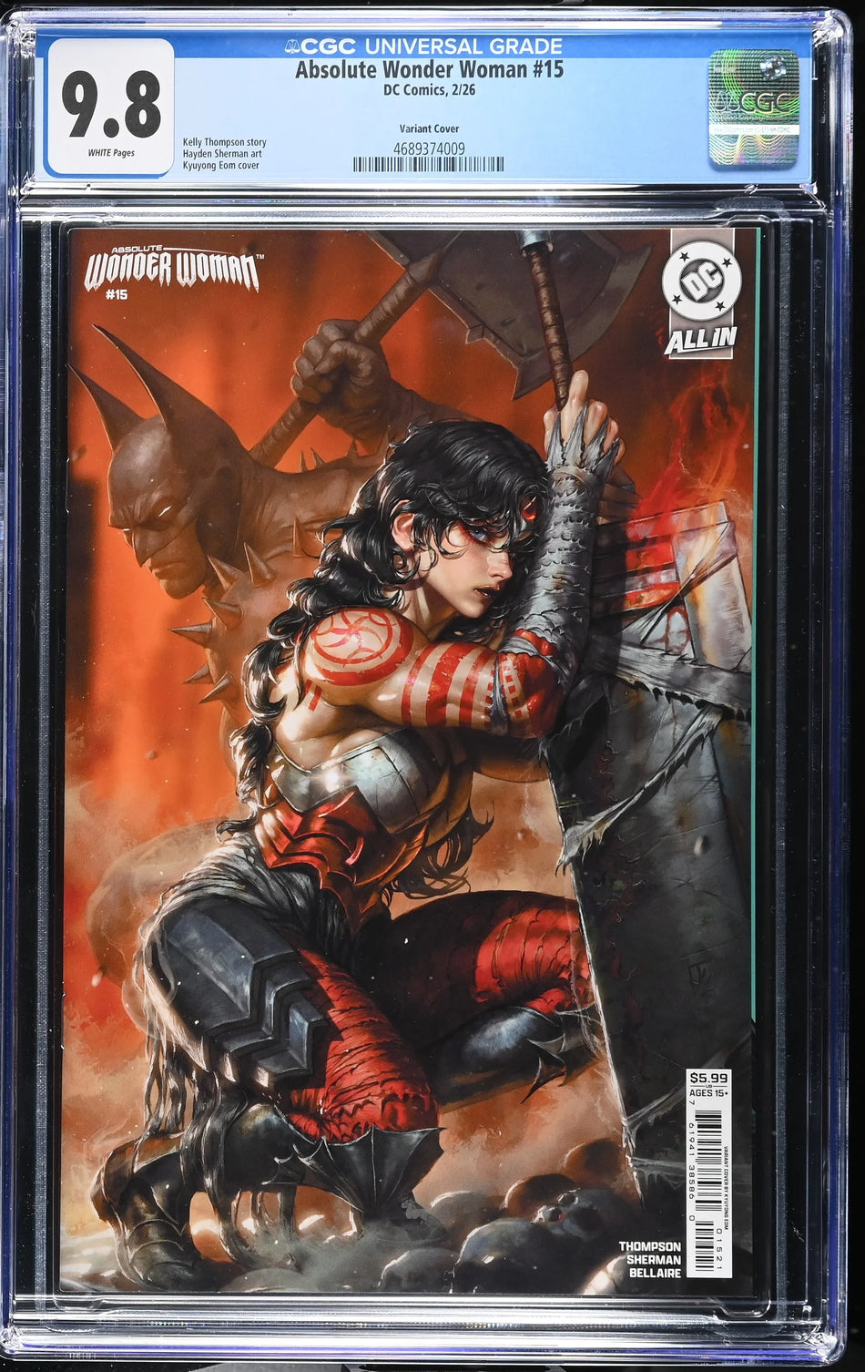 CGC 9.8 Absolute Wonder Woman #15 Kyu Yong Eom Variant