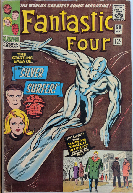 Fantastic Four #50 1966 3rd app Silver Surfer, 2nd full app Galactus