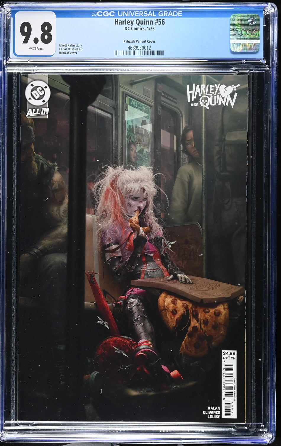 CGC 9.8 Harley Quinn #56 CVR C Rahzzah Card Stock Variant