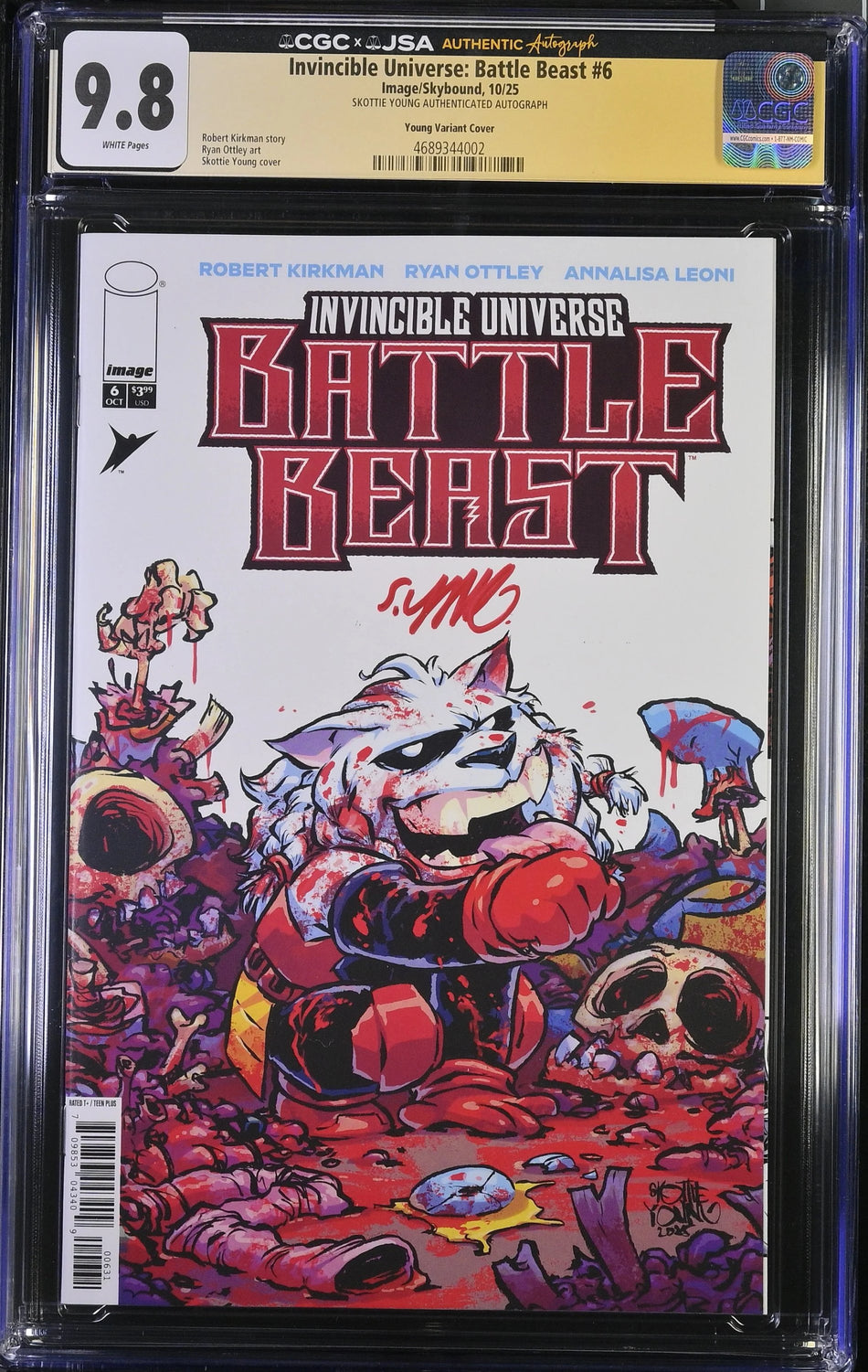 CGC 9.8 Battle Beast #6 Skottie Young Exclusive Variant LTD 1,000 Copies SIGNED