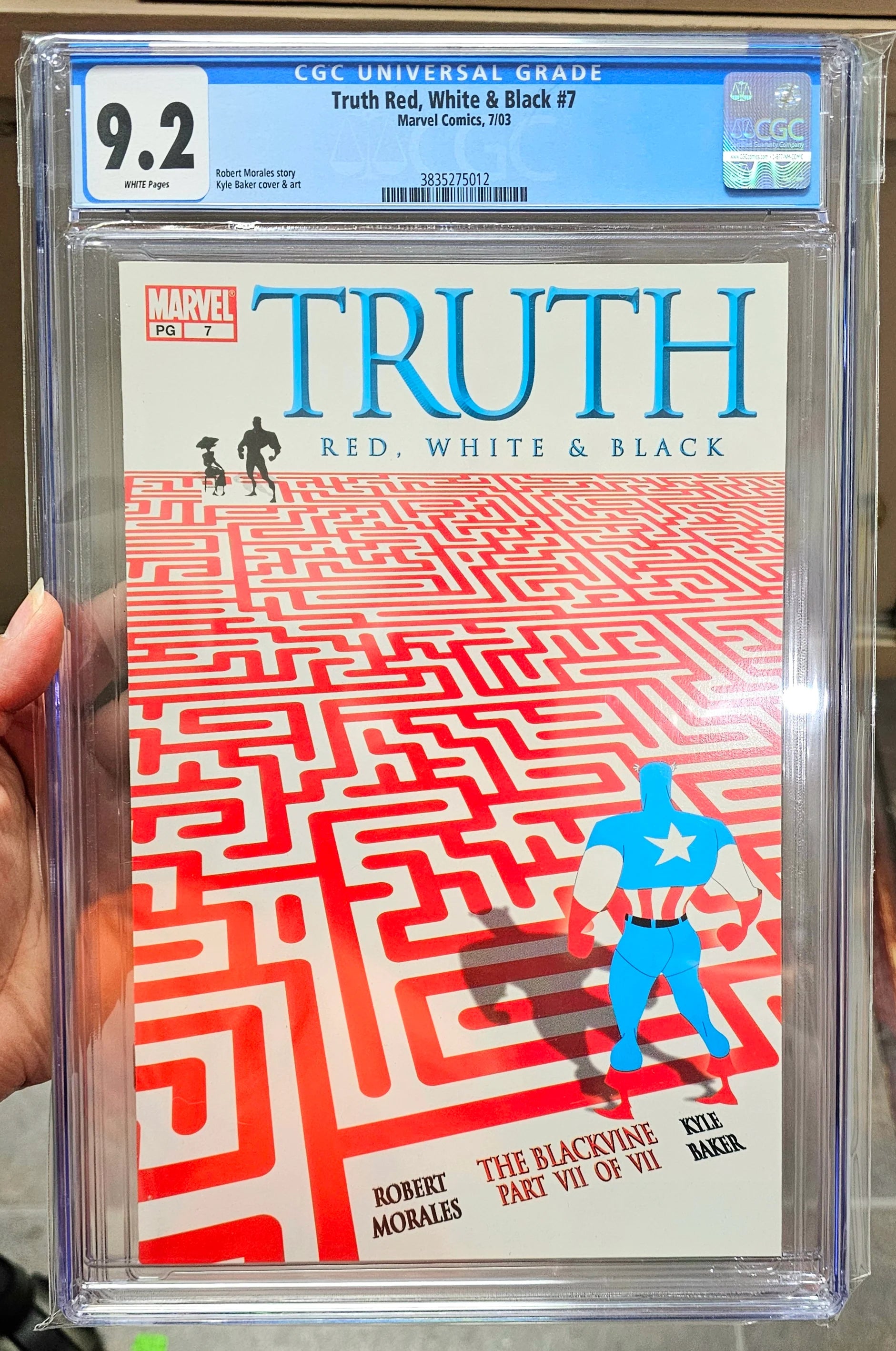 CGC 9.2 Truth Red, White & Black #7 1st Appearance Isaiah Bradley