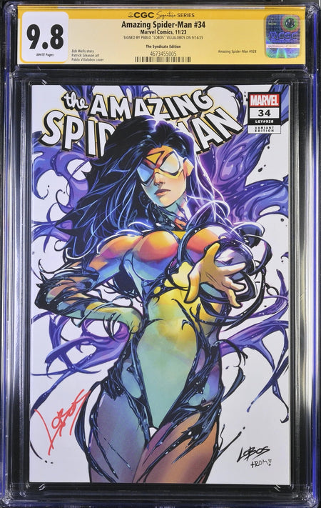 CGC 9.8 Amazing Spider-Man #34 LOBOS Variant SIGNED BY LOBOS
