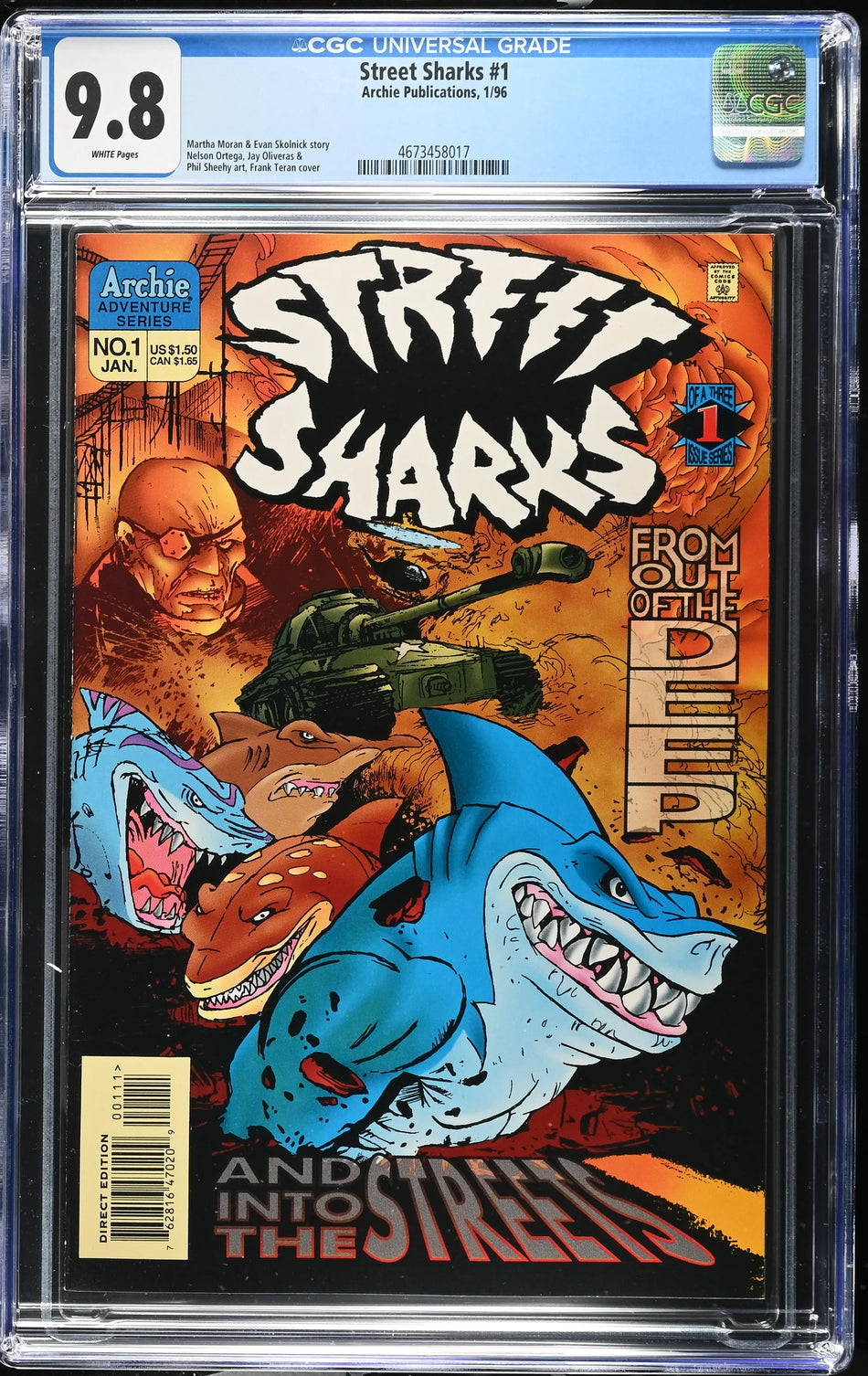 CGC 9.8 Street Sharks #1 1996 1st Print