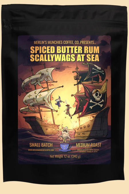 DECAF Scallywags at Sea Spiced Butter Rum 12 oz - Ground