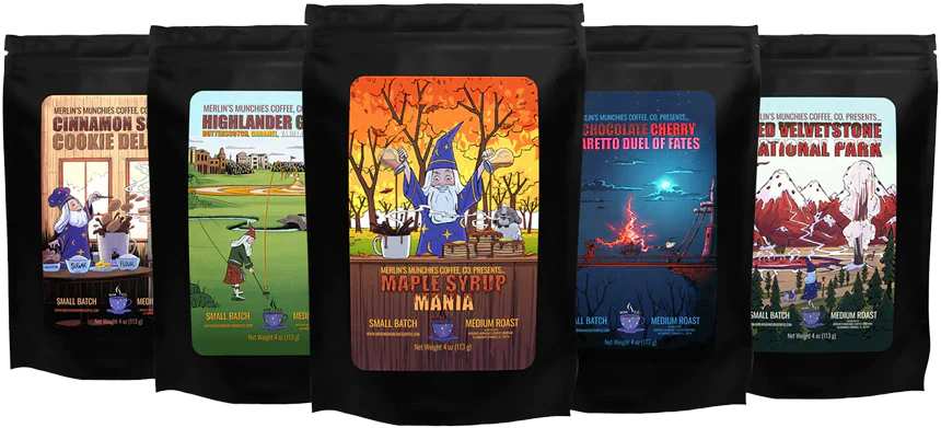 Merlin's Favorite Flavors Sample Pack - Whole Bean