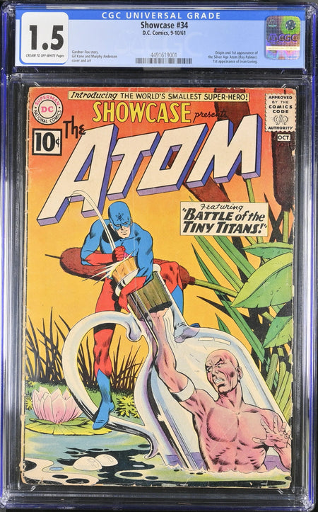 CGC 1.5 Showcase #34 Origin and 1st appearance of the Silver Age Atom Ray Palmer. 1st appearance of Jean Loring