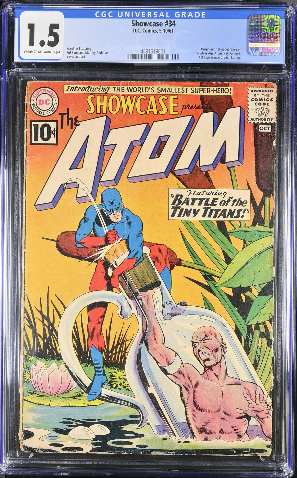 CGC 1.5 Showcase #34 Origin and 1st appearance of the Silver Age Atom Ray Palmer. 1st appearance of Jean Loring