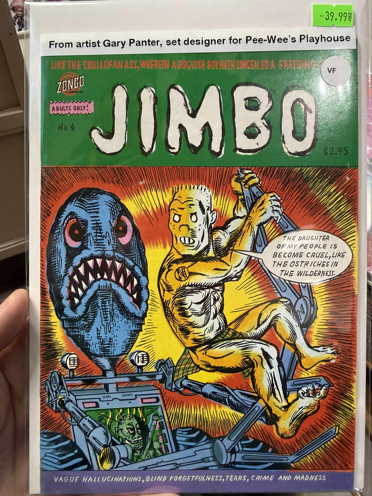 Jimbo #4 [VF] by Gary Panter Set Designer Pee-Wee's Playhouse Zongo Comics
