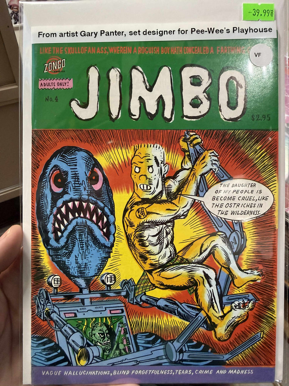 Jimbo #4 [VF] by Gary Panter Set Designer Pee-Wee's Playhouse Zongo Comics