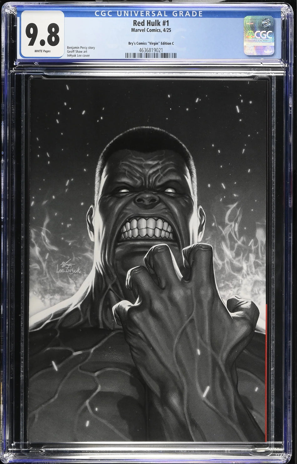 CGC 9.8 Red Hulk #1 Bry's Comics Virgin Edition C Inhyuk Lee Cover LTD 175
