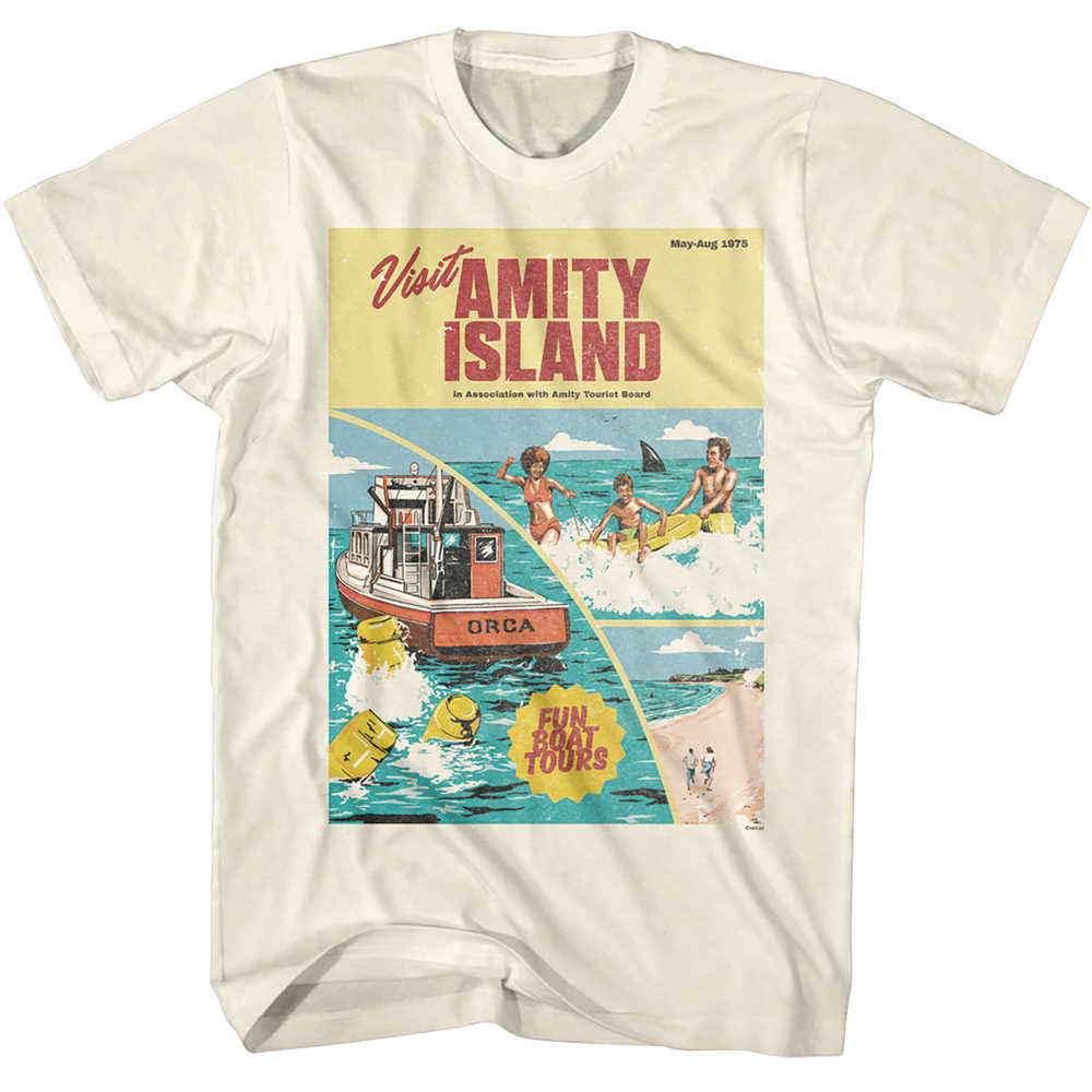 Jaws Amity Tourism Poster T-Shirt LG