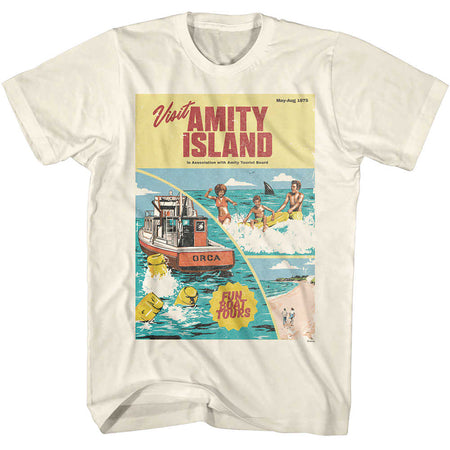 Jaws Amity Tourism Poster T-Shirt LG