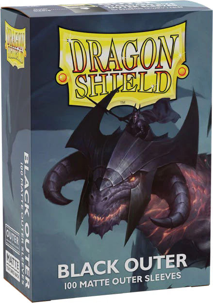 Dragon Shields: 100 Outer Sleeves - Matte Black DISPLAY 15