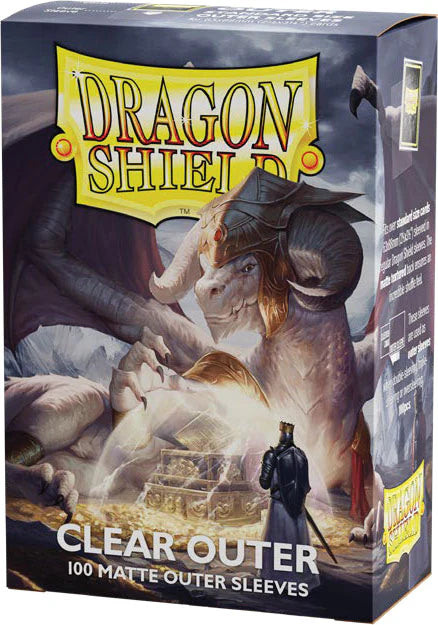 Dragon Shields: 100 Outer Sleeves - Matte Clear DISPLAY 15