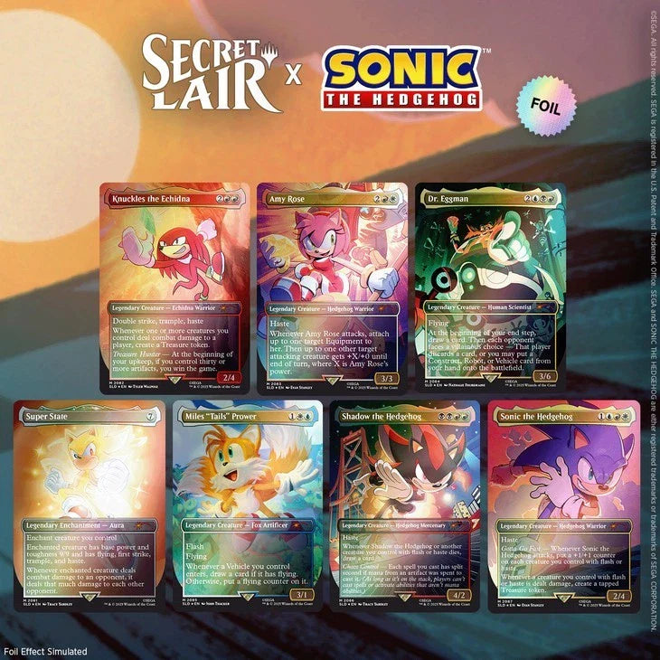 Magic the Gathering Secret Lair x Sonic The Hedgehog: Friends & Foes - Rainbow Foil Edition