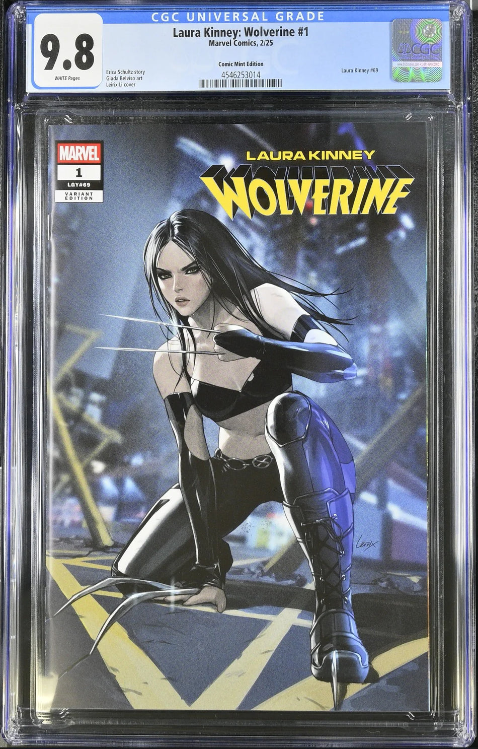 CGC 9.8 Laura Kinney: Wolverine #1 Leirix Variant LTD 600 with numbered COA