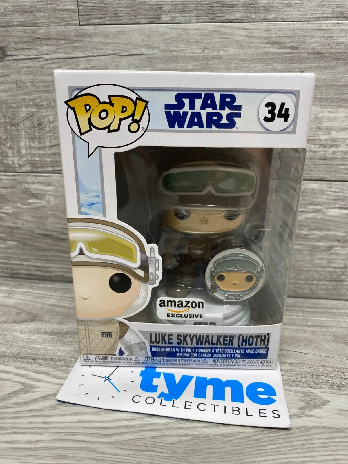 Funko Pop! Luke Skywalker Hoth with Pin #34 Amazon Excl