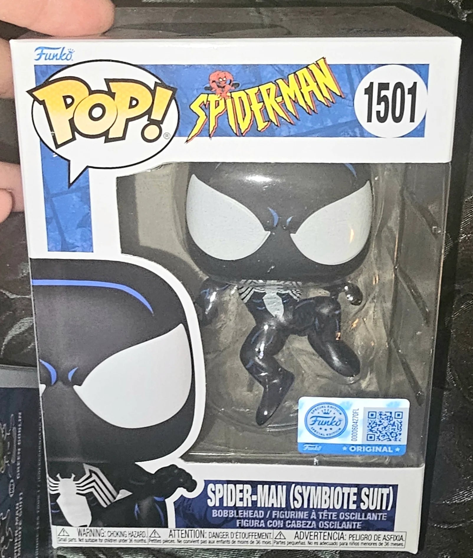 Funko Pop! Spider-Man Symbiote Suit #1501 Funko Shop Exclusive + Protector