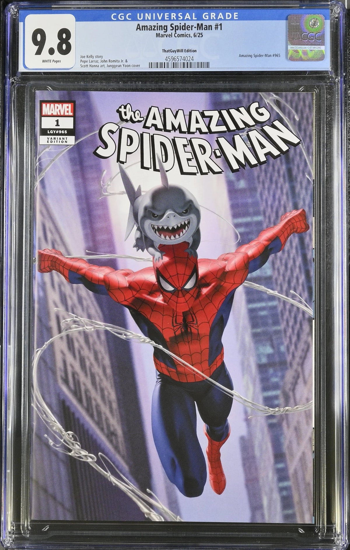 CGC 9.8 Amazing Spider-Man #1 Junggeun Yoon Exclusive Trade Dress Variant LTD 3,000 - CGC # 4596574024
