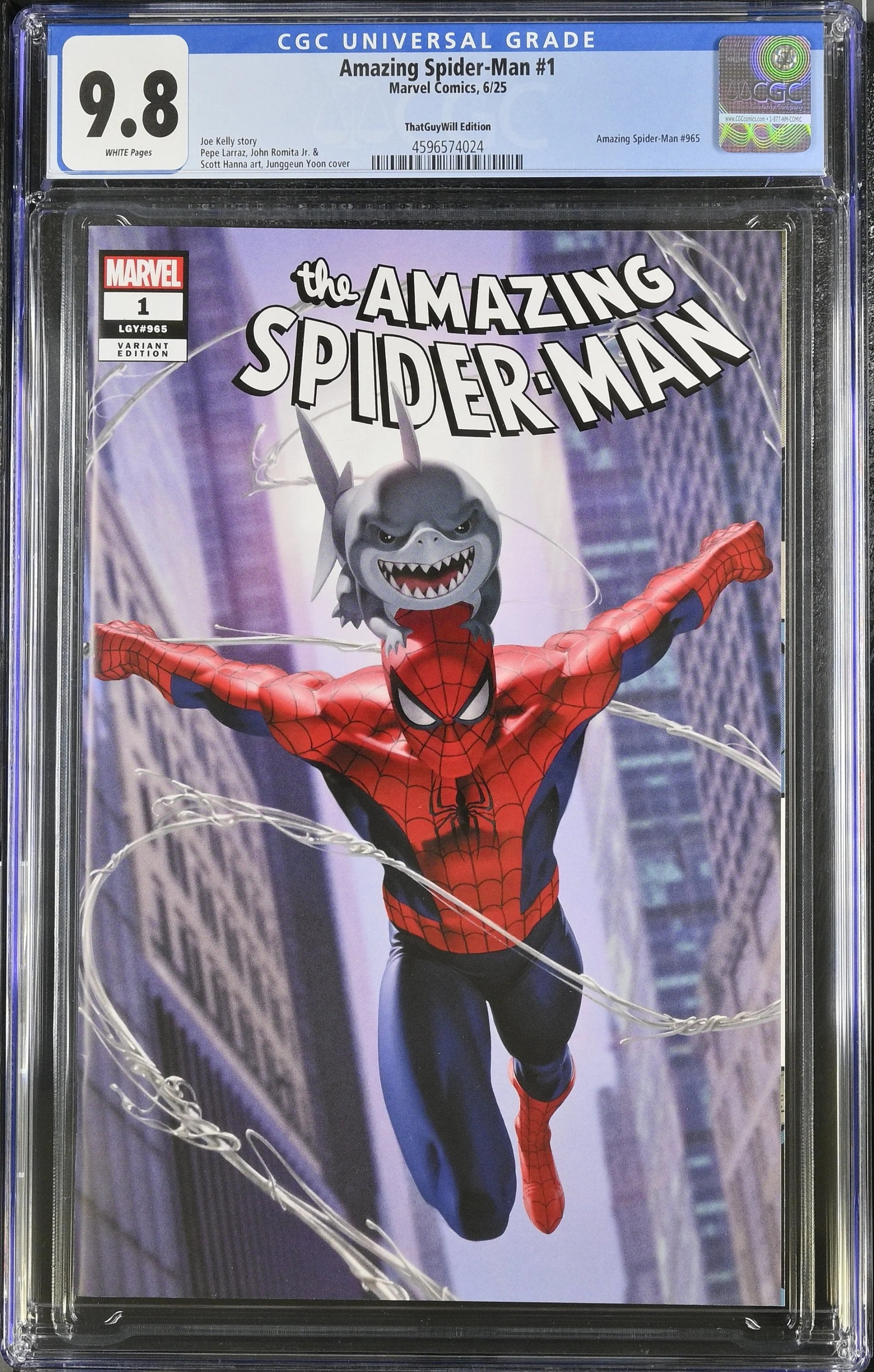 CGC 9.8 Amazing Spider-Man #1 Junggeun Yoon Exclusive Trade Dress Variant LTD 3,000 - CGC # 4596574024
