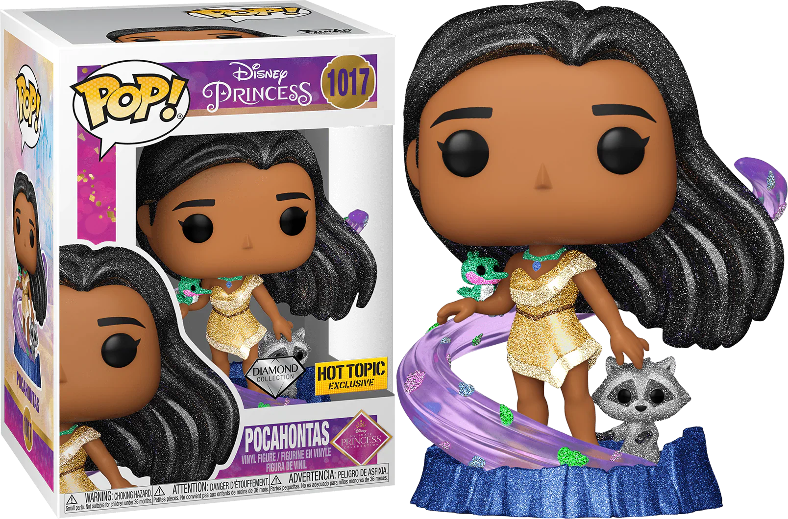 Funko Pop! Pocahontas #1017 Diamond Hot Topic Exclusive + Protector JS