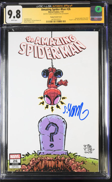 CGC 9.8 Amazing Spider-Man 2023 #26 Skottie Young Exclusive Variant SIGNED BY YOUNG