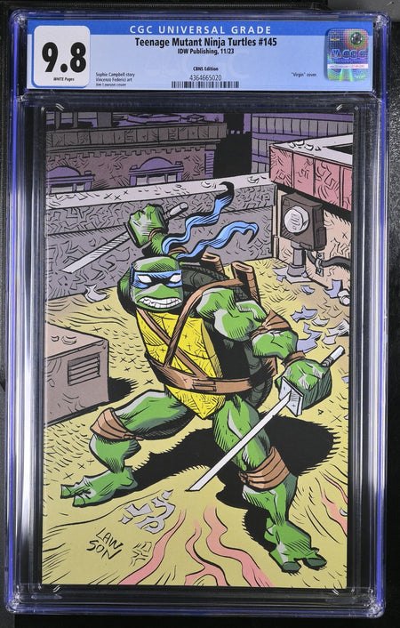 CGC 9.8 Teenage Mutant Ninja Turtles TMNT #145 Virgin Jim Lawson Exclusive 3 of 6 [Limited to 777]