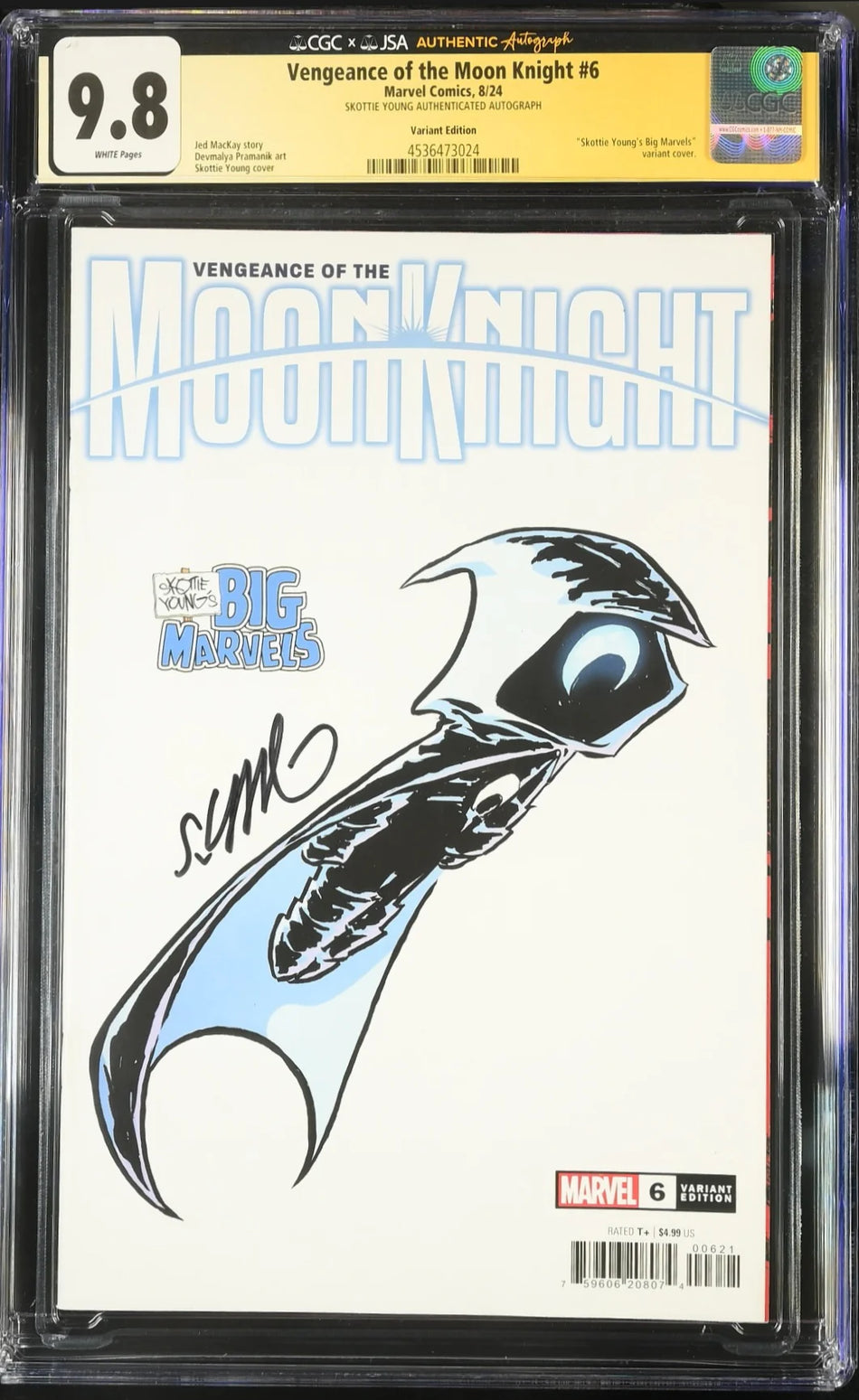 CGC 9.8 Vengeance Of The Moon Knight #6 Skottie Young's Big Marvel Variant SIGNED BY SKOTTIE YOUNG