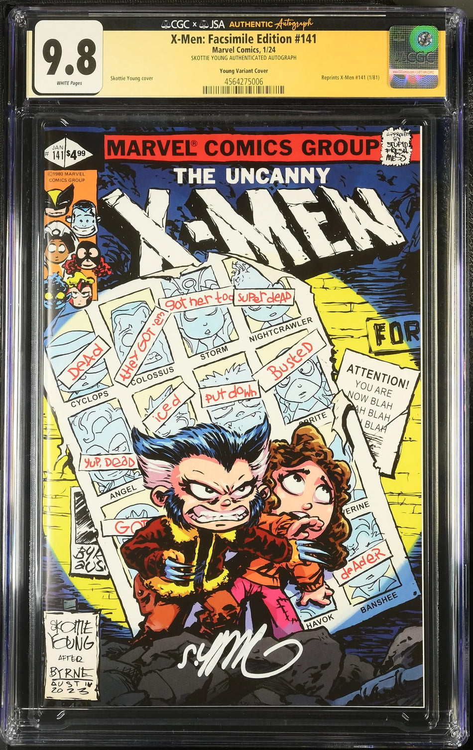 CGC 9.8 X-Men #141 Facsimile Edition Skottie Young Exclusive Variant SIGNED by Skottie Young