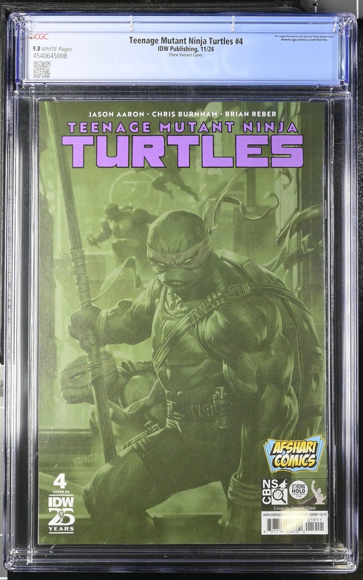 CGC 9.8 TMNT Teenage Mutant Ninja Turtles #4 DERRICK CHEW Exclusive Limited to 1200 - CGC 9.8 # 4540645009