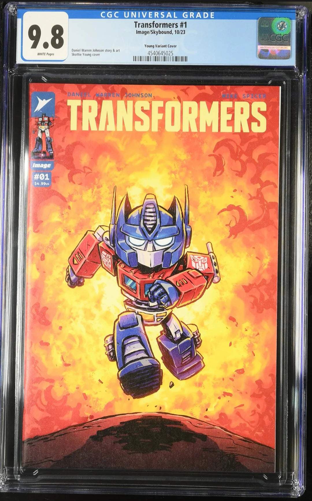CGC 9.8 Transformers #1 FIRST 1st PRINT Skottie Young Optimus Prime Exclusive Variant [LTD to 1000]