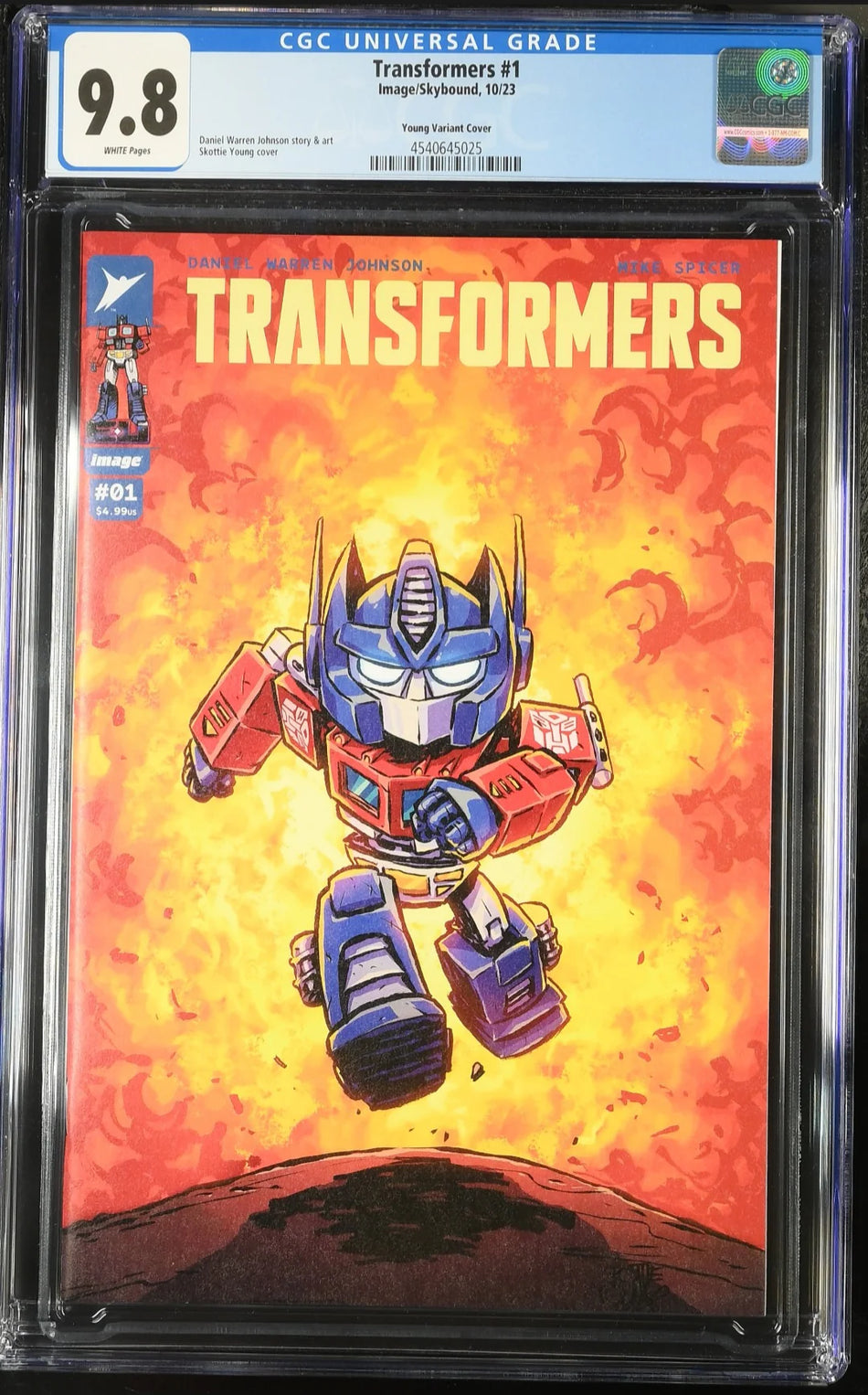 CGC 9.8 Transformers #1 FIRST 1st PRINT Skottie Young Optimus Prime Exclusive Variant [LTD to 1000]