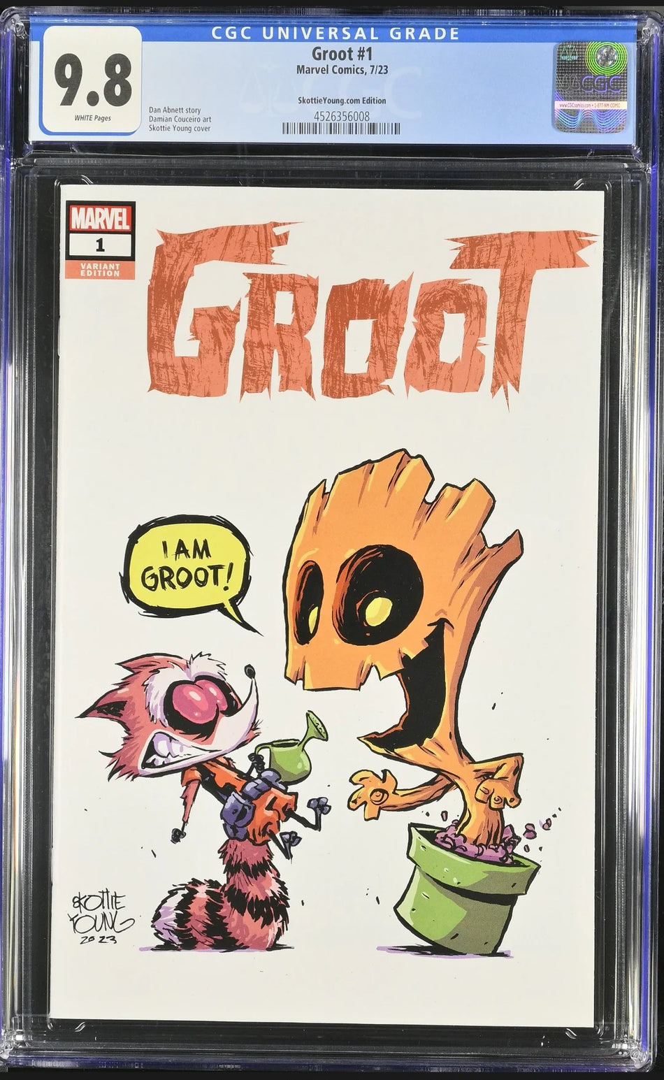 CGC 9.8 Groot #1 Skottie Young Exclusive Variant LTD 3,000 Copies
