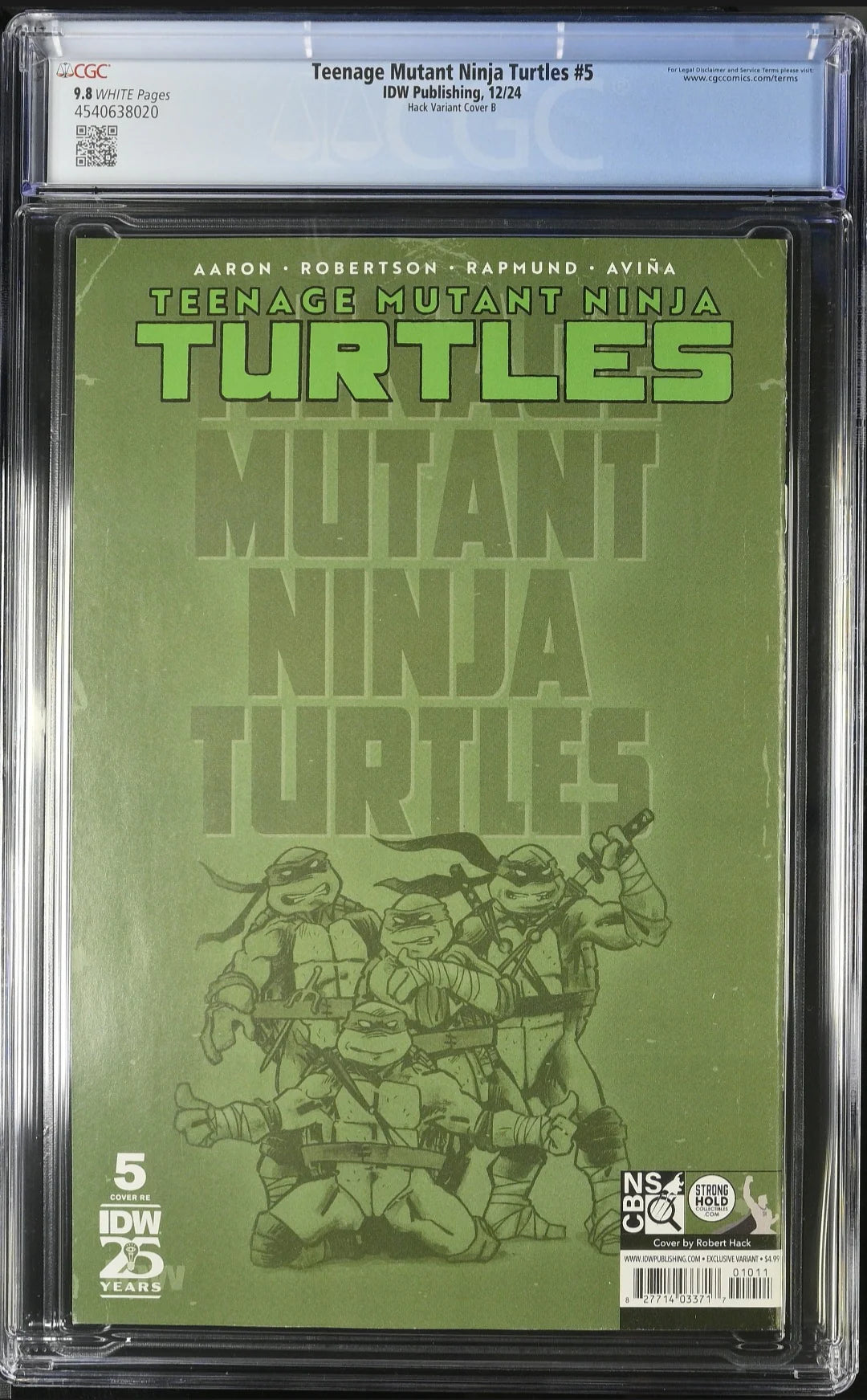 CGC 9.8 Teenage Mutant Ninja Turtles TMNT #5 Robert Hack VHS Re-Release Homage [Limited to 600] - CGC 9.8 4540638021