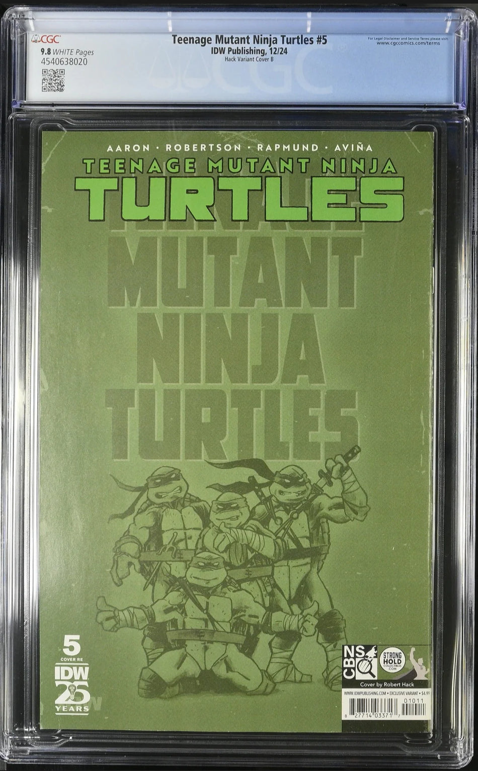 CGC 9.8 Teenage Mutant Ninja Turtles TMNT #5 Robert Hack VHS Re-Release Homage [Limited to 600] - CGC 9.8 4540638021